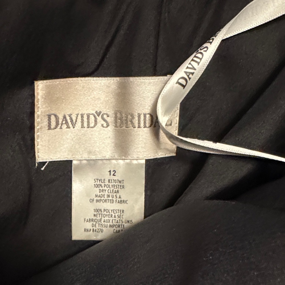 David's Bridal Chic Black Strapless Dress - Picture 3 of 7